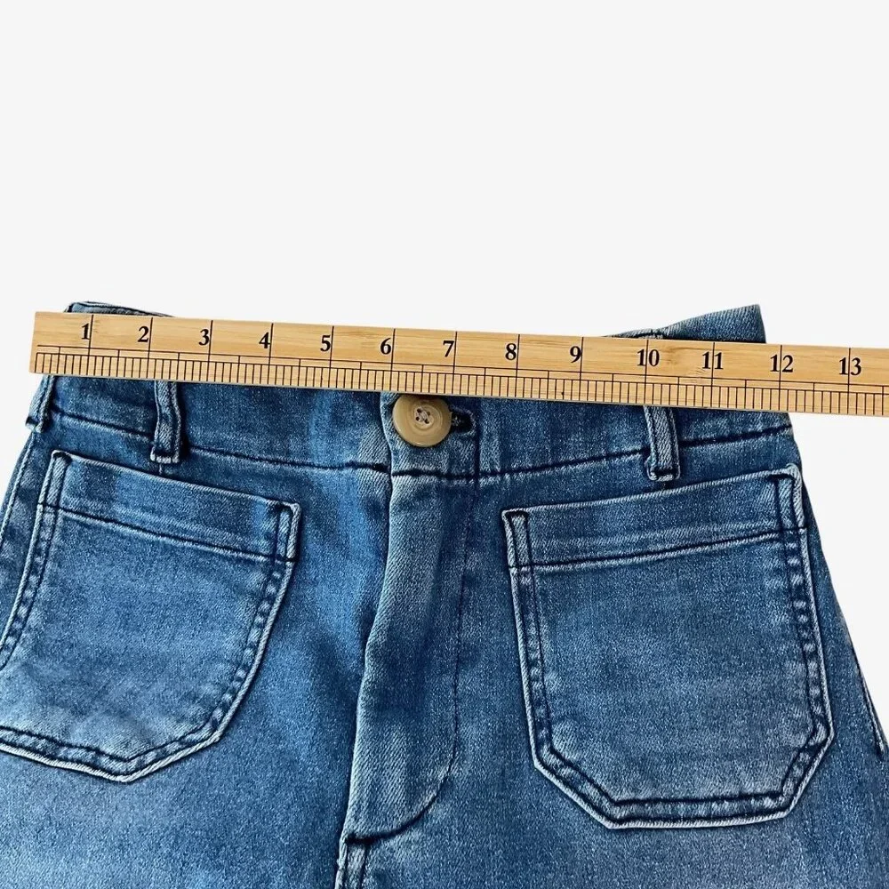 Anthropologie Maeve The Colette Wide Leg Jeans Womens 24 Blue High Rise Cropped - Picture 8 of 11